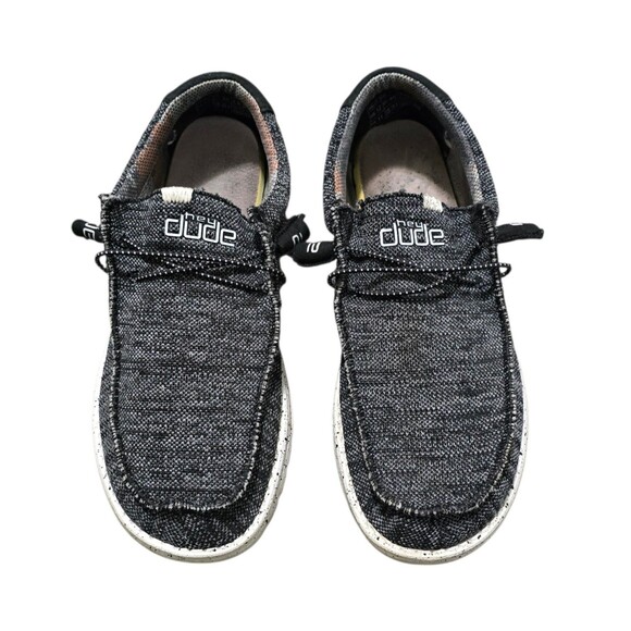 Hey Dude Wally Sox Shoes Mens Size 12 Black White Casual Slip Ons - Picture 10 of 10